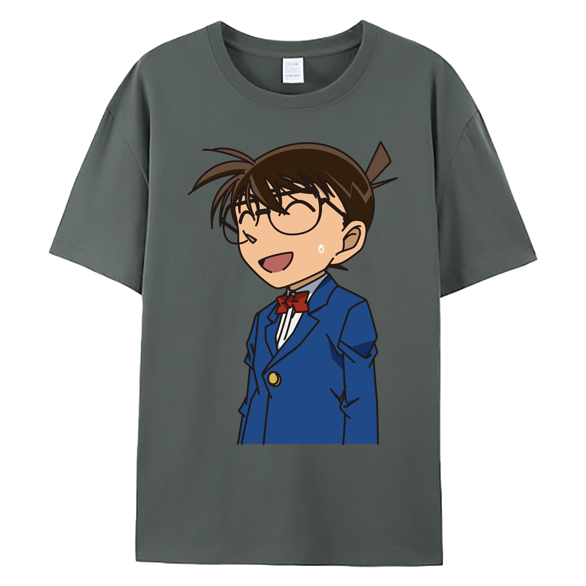 （画像用） 名探偵コナン 江戸川 コナン Detective Conan Conan Edogawa 綿100％ メンズ半袖Tシャツ｜肌触りやわらか＆通気性